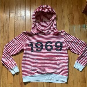 GAP Kids Red Striped Hoodie